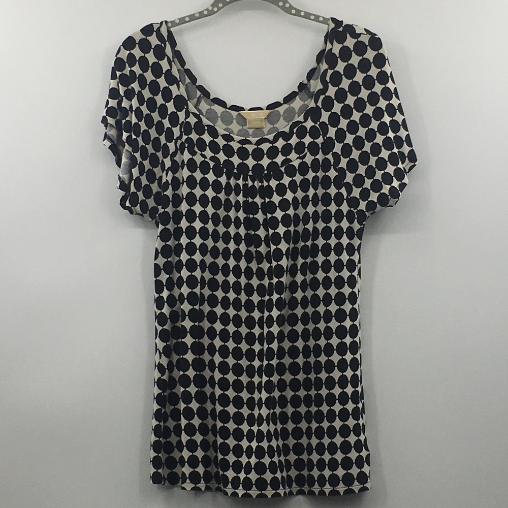 Michael Kors Loose Fit Black/White Polka Dot Top